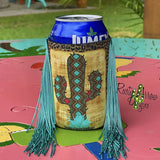 Regular Aztec Cactus Fringe Koozie - Koozie