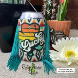 Regular Aztec Lucky Clover Fringe Koozie - Koozie