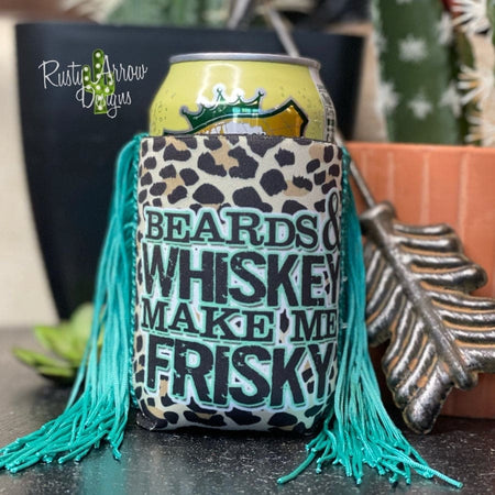 Slim Blessed Fringe Koozie