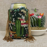 Regular Cactus and Sunflowers Fringe Koozie - Koozie