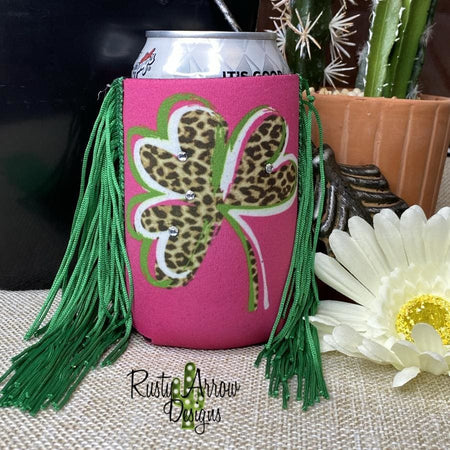 Slim Blessed Fringe Koozie