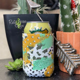 Regular Cheetah Stars and Glitter Fringe Koozie - Koozie