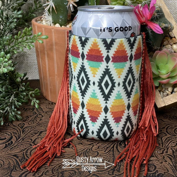 Regular Desert Aztec Fringe Koozie - Koozie