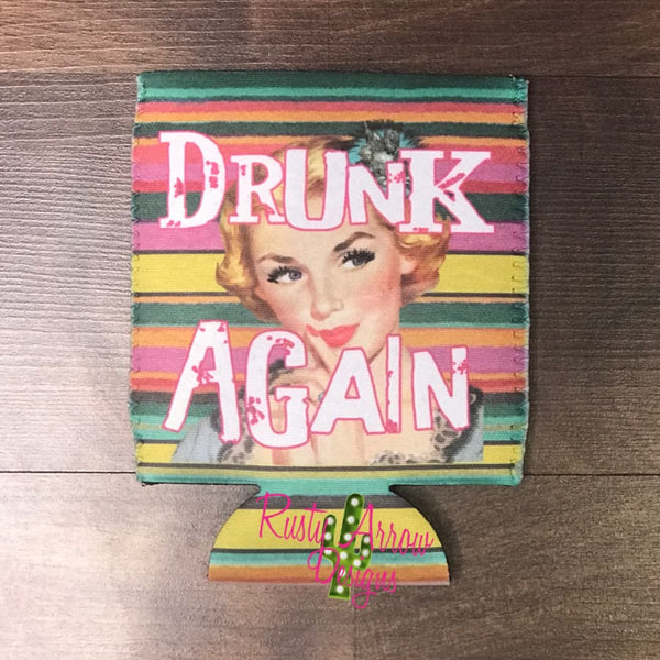 Regular Drunk Again Neoprene Koozie - Koozie