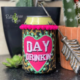 Regular Heart Day Drinkin Fringe Koozie - Koozie