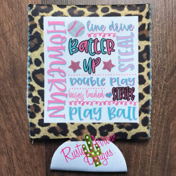 Regular Home Run Batter Up Line Drive Neoprene Koozie - Koozie