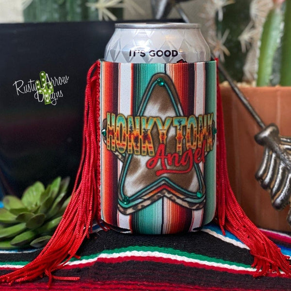 Regular Honky Tonk Angel Fringe Koozie - Koozie