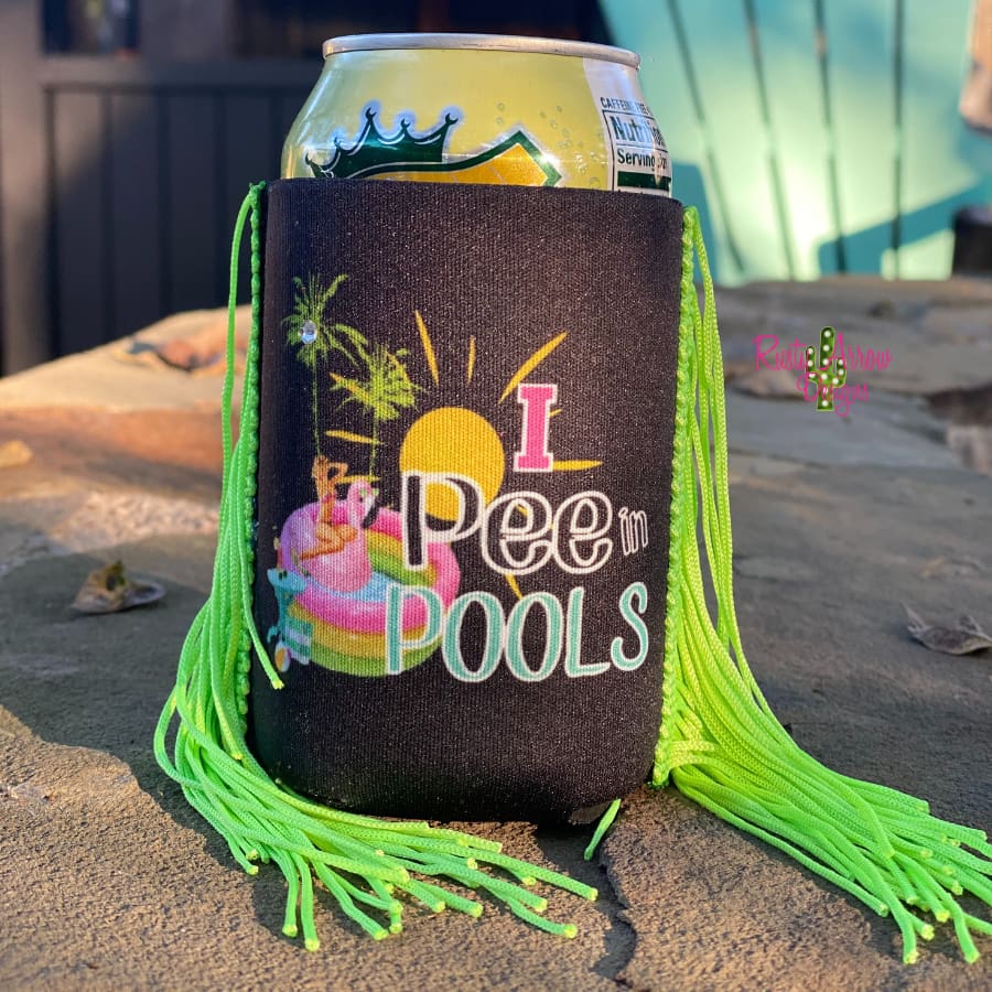 Regular I Pee in Pools Fringe Koozie