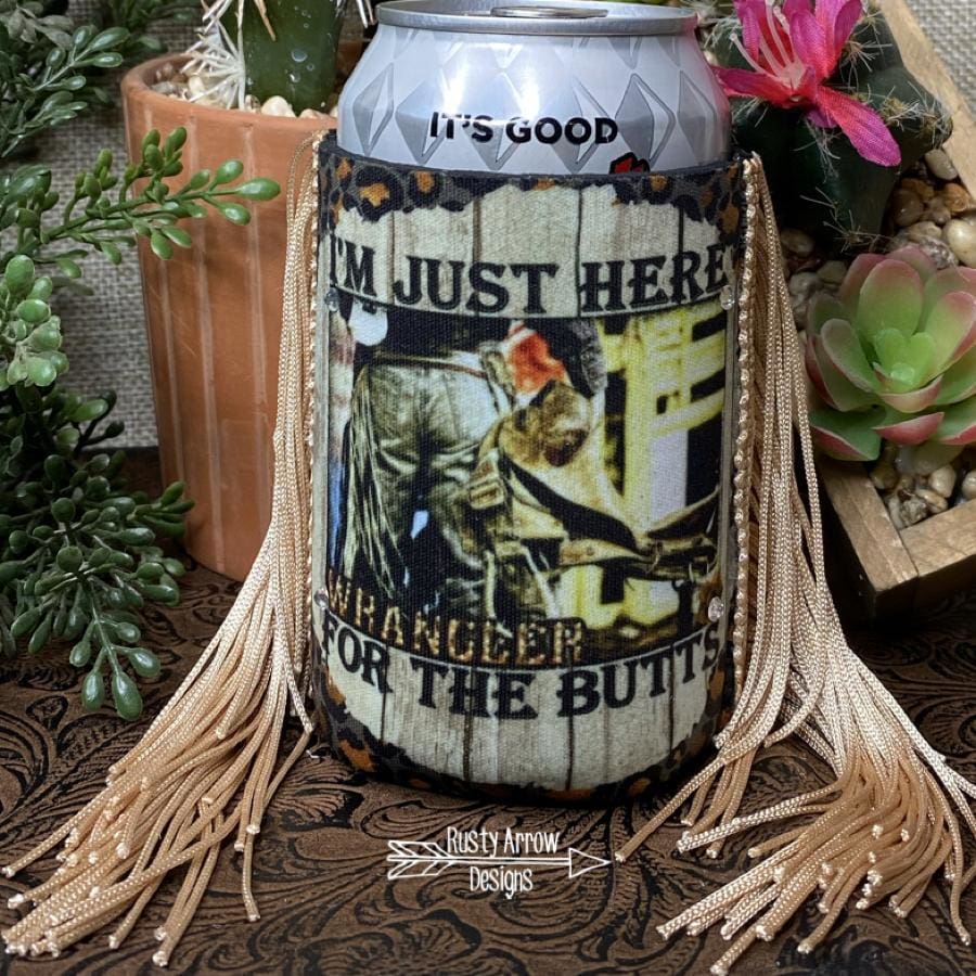 Regular Just Here for the Butts Fringe Koozie