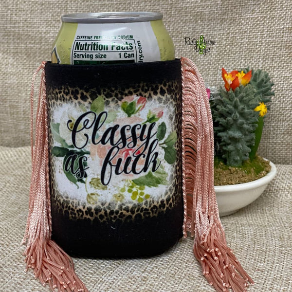 Regular Koozie Classy as Fuck Fringe Koozie - Koozie