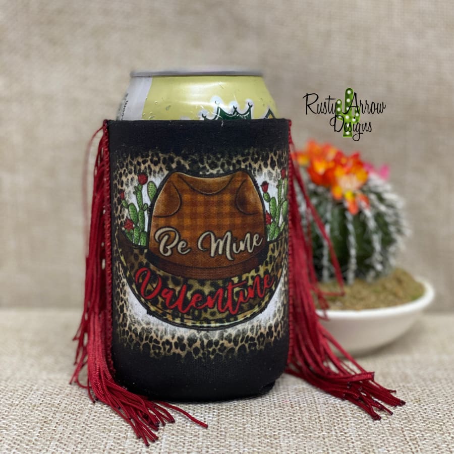 Regular Koozie Cowboy Hat Be Mine  Fringe Koozie
