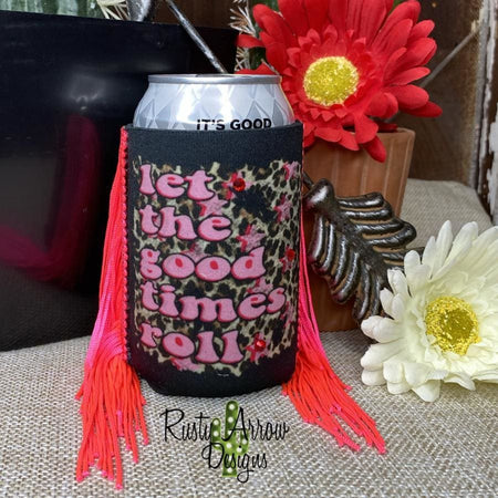 Slim Blessed Fringe Koozie