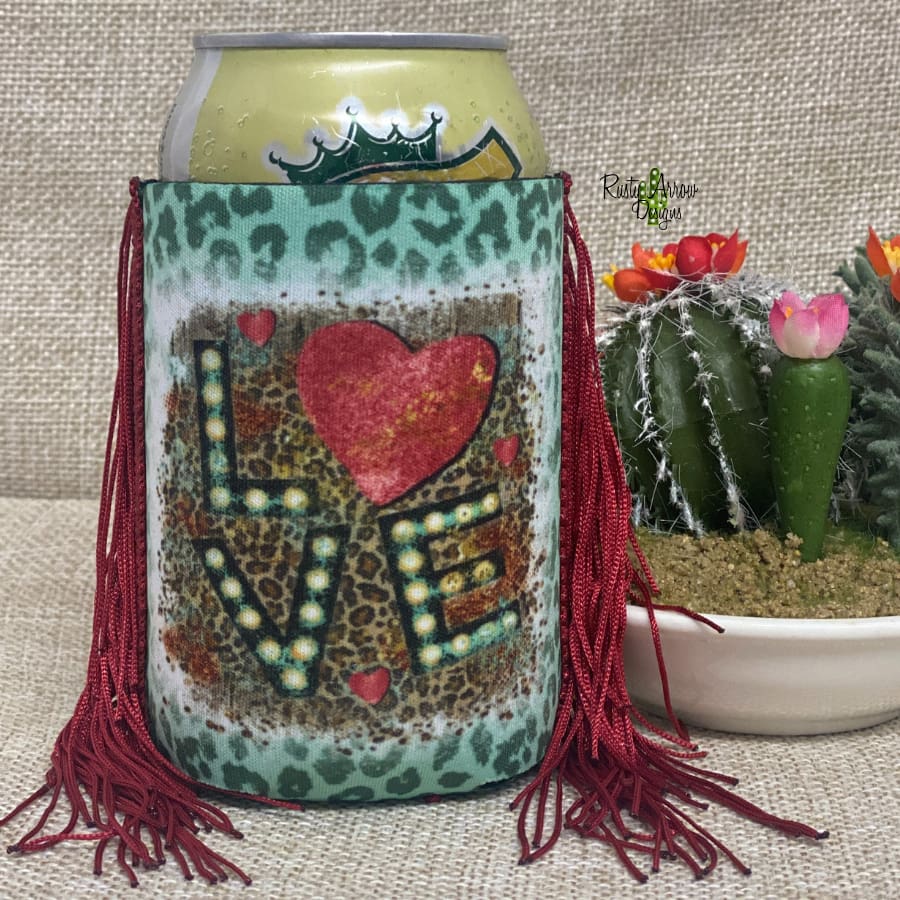 Regular Love Marquee Fringe Koozie