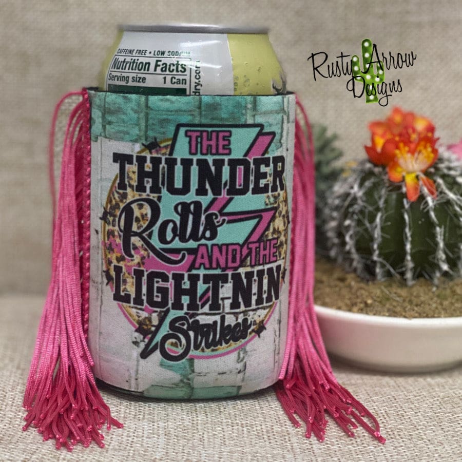 Regular The Thunder Rolls Fringe Koozie