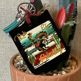 Ride E’m Cowboy Rodeo Back Tag Key Chain