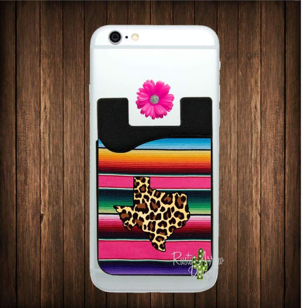 Serape and Cheetah Texas Cell Phone Credit Card Caddy - Card Caddy