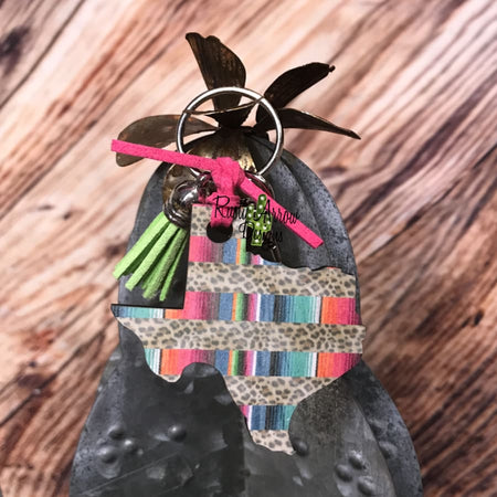 Serape Texas Key Chain