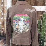 Serape Bull Skull Jacket - Tee Shirt