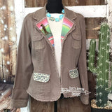 Serape Bull Skull Jacket - Tee Shirt