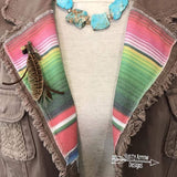 Serape Bull Skull Jacket - Tee Shirt