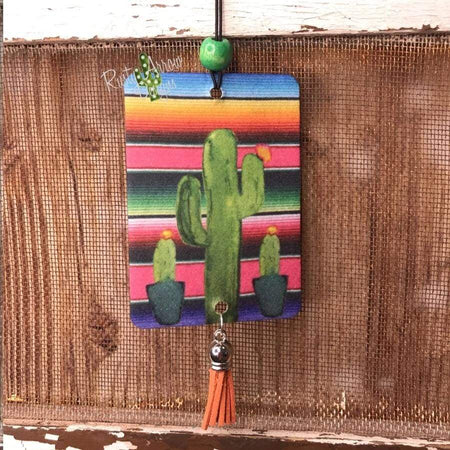 Turquoise Slab with Plaid Pumpkin Highly Scented Air Freshener