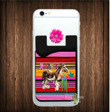 Serape Cactus Smart A** Cell Phone Card Caddy - Card Caddy