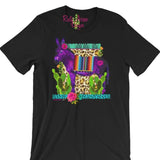 Serape Donkey Black Tee - Tee Shirt