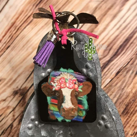 Love Me some Jesus Livestock Ear Tag Key Chain