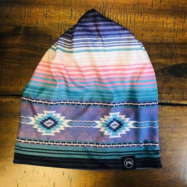 Serape Pattern Peek-A-Boo Messy Bun Beanies