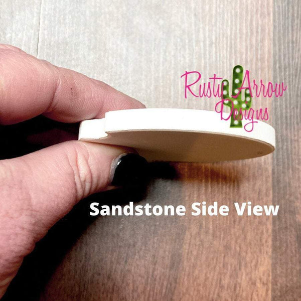 Set Of 2 Car Coasters Goat with Flowers Sandstone Car Coasters Rubber Car Coasters Cork Car Coasters Car Decor Car Accessories - Car