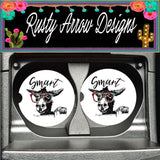 Set Of 2 Car Coasters Smart A** Sandstone Car Coasters Rubber Car Coasters Cork Car Coasters Car Decor Car Accessories - Car Coasters