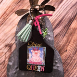 Show Queen Livestock Ear Tag Key Chain