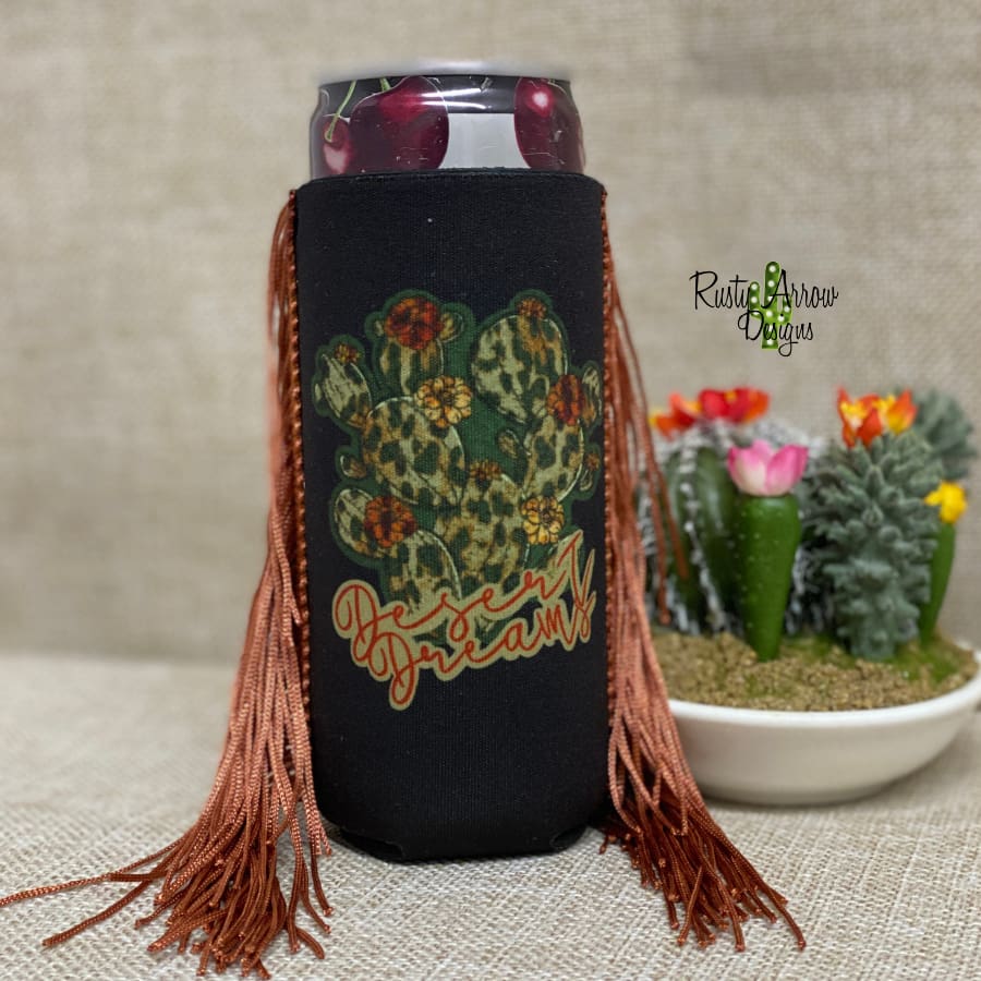 Slim Desert Dreams Fringe Koozie