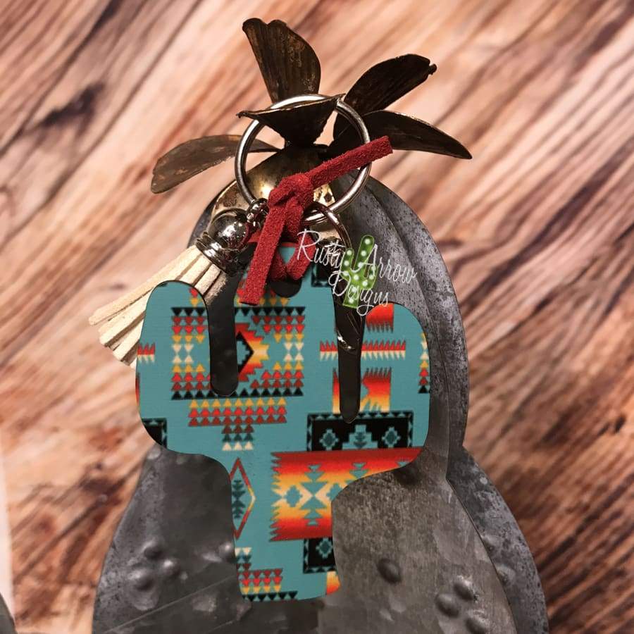Southwest Cactus Key Chain