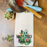Throat Punch Kind of Day Waffle Weave Tea Towel