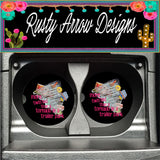 Tornado in a Trailer Park Set of 2 Car Coasters - Car Coasters