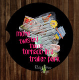 Tornado in a Trailer Park Set of 2 Car Coasters - Car Coasters