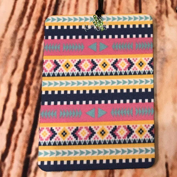 Tribal Air Freshener and Coaster Set Pink 2 - Air Freshener