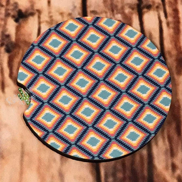 Tribal Air Freshener and Coaster Set Pink 2 - Air Freshener