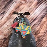 Tribal Print Texas Key Chain