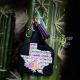 Tropical Texas Livestock Ear Tag Key Chain
