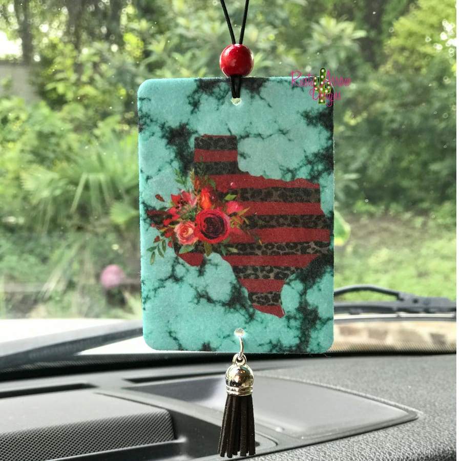 Turquoise Slab Texas Cheetah Highly Scented Air Freshener