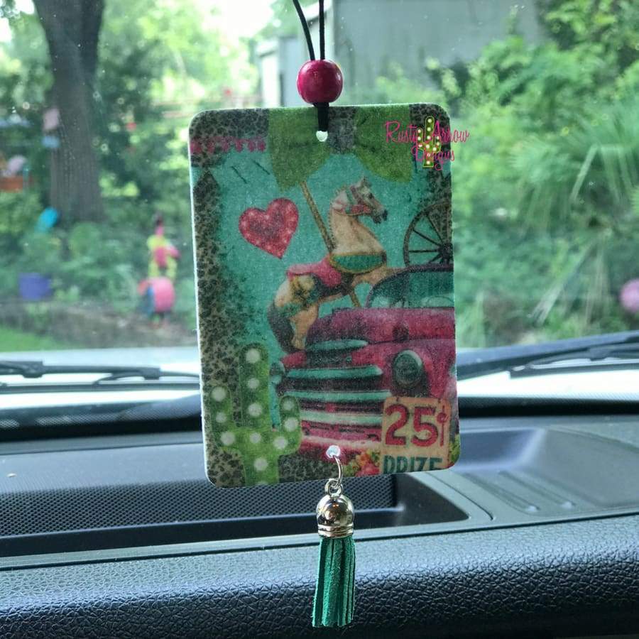 Vintage Truck and Carousal Highly Scented Air Freshener