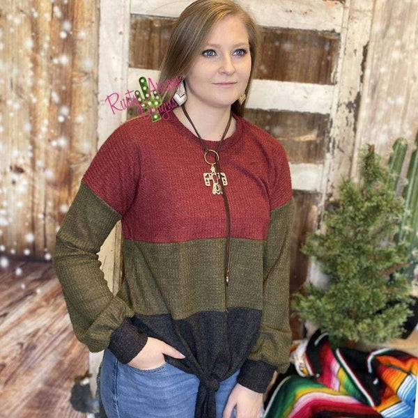 Virgina Color Block long sleeve - Tee Shirt