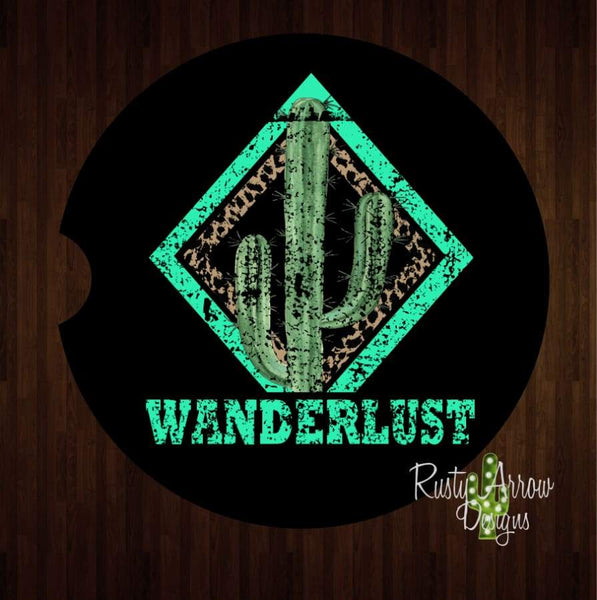 Wanderlust Set of 2 Car Coasters - Car Coasters