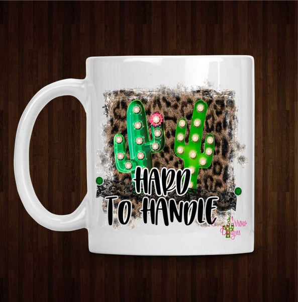Hard to Handle Cheetah Cactus Coffee Mug - Mug