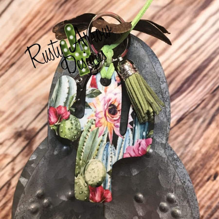 Ruffled Feathers Ear Tag Key chain