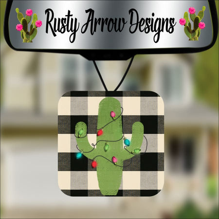 Turquoise and Pink Christmas Square Air Freshener