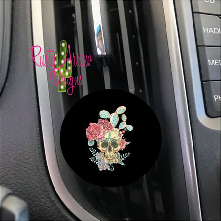 Neon Serape Cactus Car Vent Clip