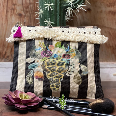 Cheetah Turquoise Stone Makeup/ Cosmetic Bags